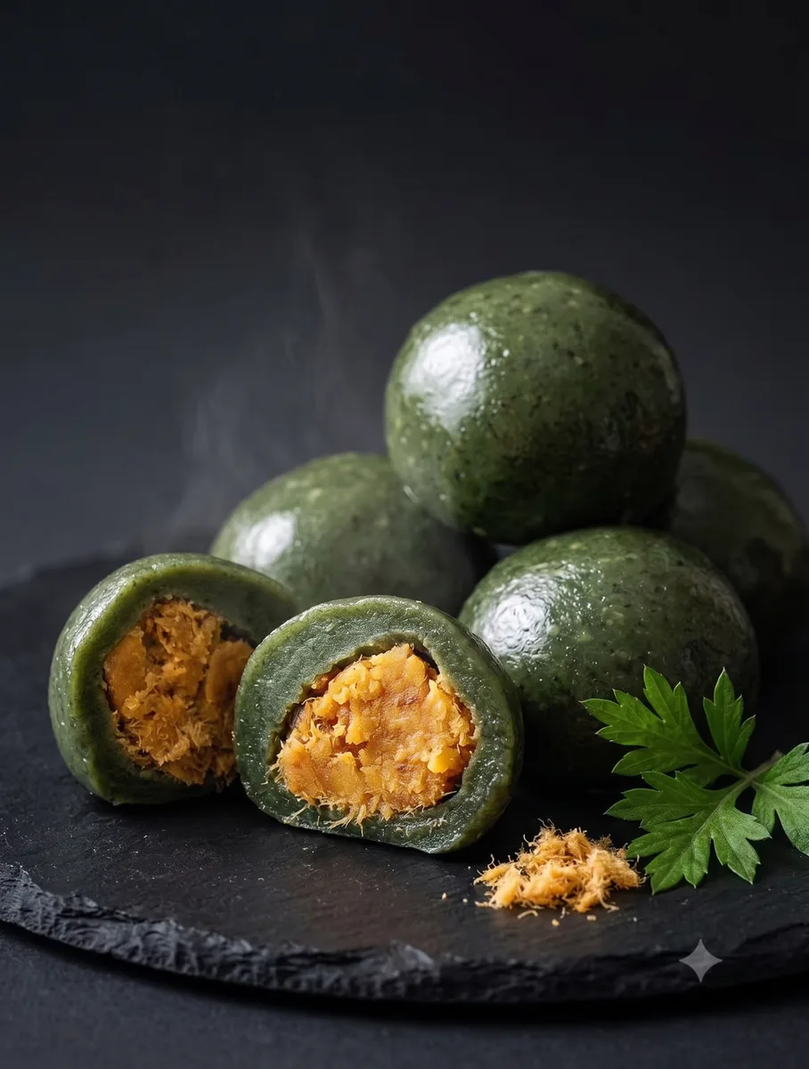 Pork Floss Duck Yolk Mugwort Balls