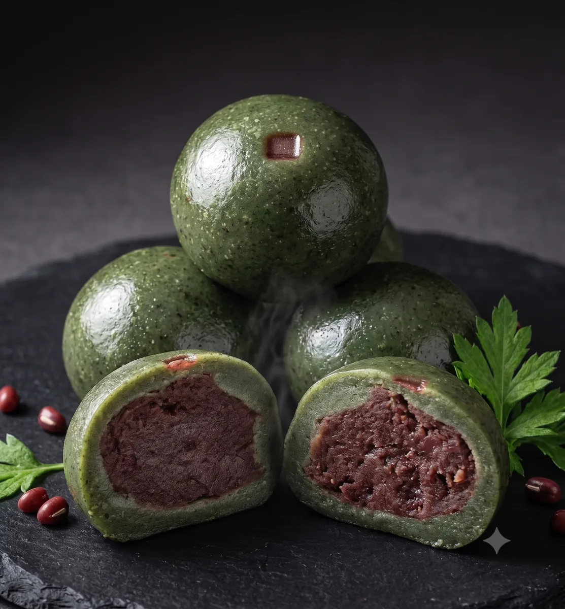 Red Bean Mugwort Balls